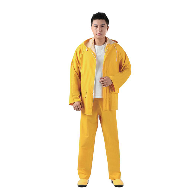 Bộ quần áo mưa polyester với lớp phủ PVC